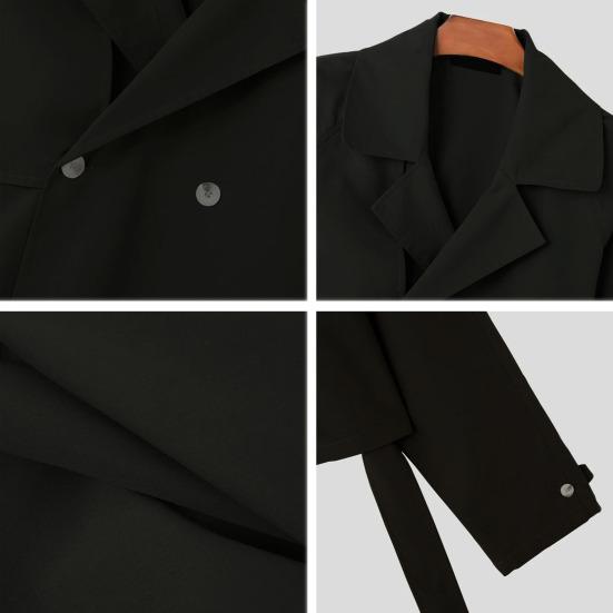 Укороченная ветровка Yousheng, однобортная однотонная ветровка в стиле ретро с длинным рукавом и поясом