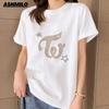 TWICE T Shirt Women Kpop Summer Short Sleeve Tee Korean Fashion Harajuku Aesthetic Cartoon Letter Printed Streetwear Y2k T-shirt