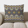 Bohemian Black And White Geometric Double-Sided Printed Pillow Cover Short Plush Suitable Living Rooms Sofas Throw Cushion Cover