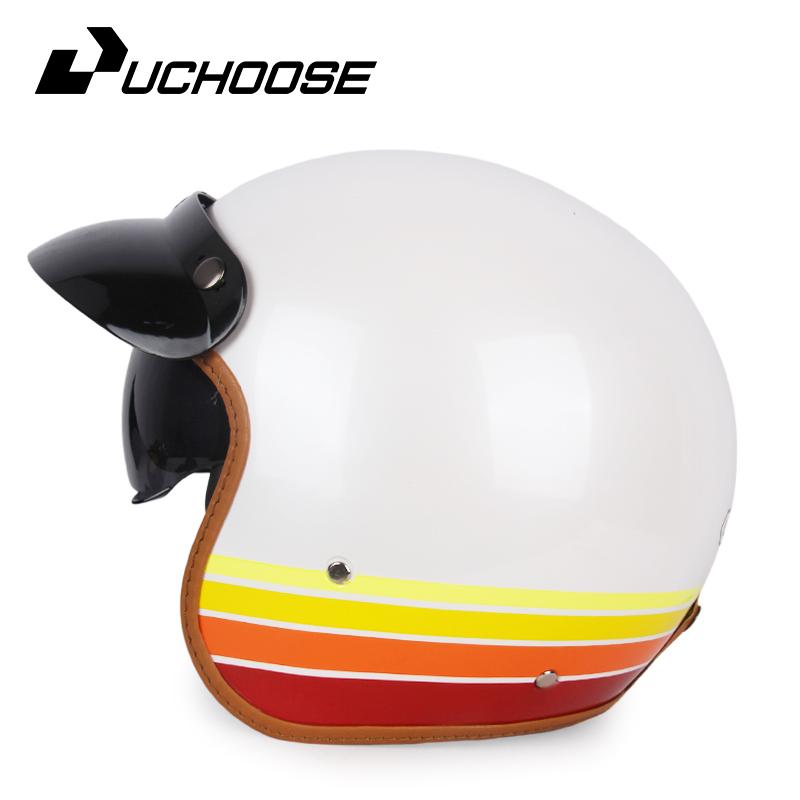 DOT сертифицированный ретро мотоциклетный шлем Cafe Racer Open Face Casco Moto Мотоциклетные аксессуары Мужские мотошлемы