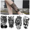 Lion Tiger Dark Arm Half Arm Water Transfer Simulation Tattoo Set Tattoo Sticker