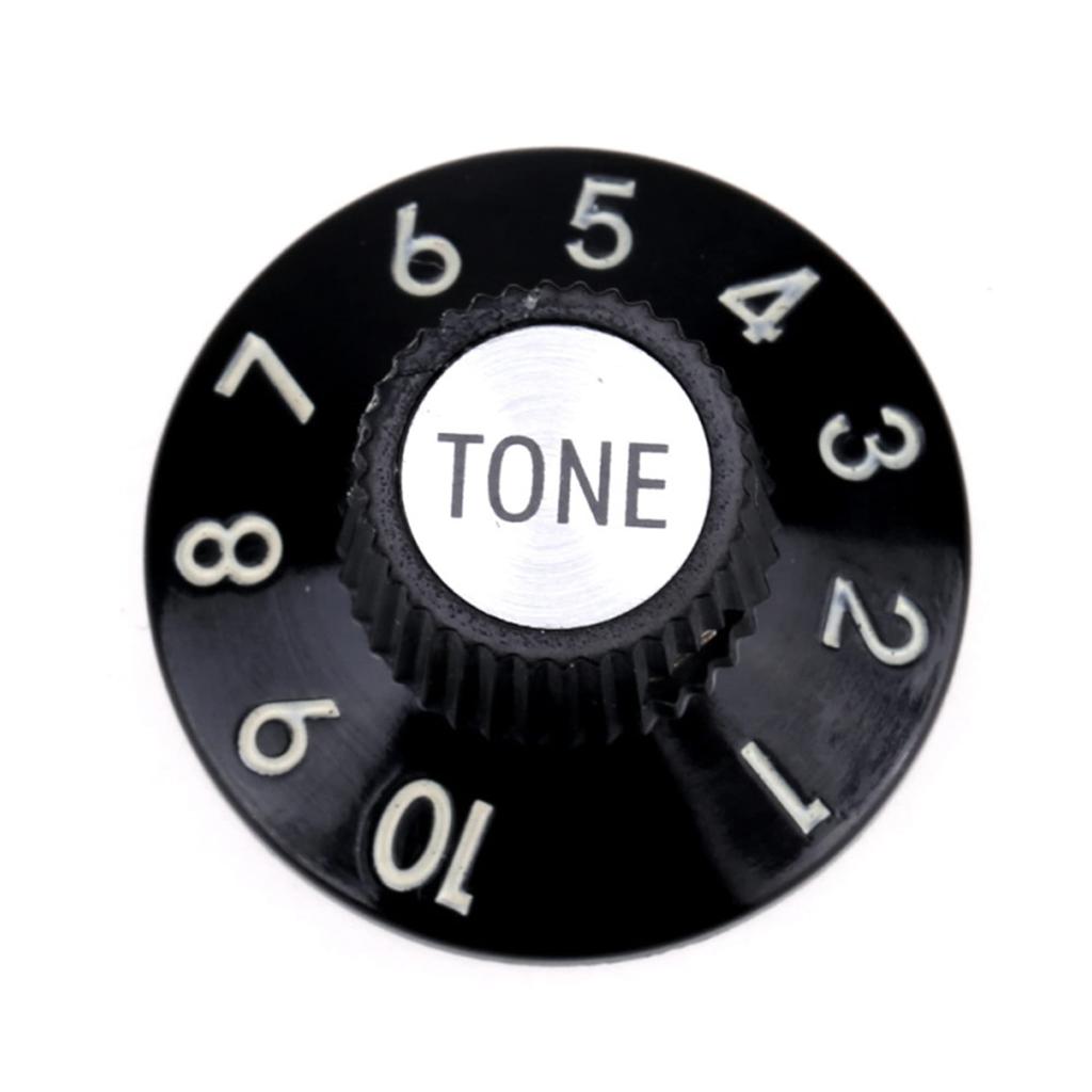 Musiclily Pro Inch Standard Guitar Hat Knob 2 Tone 2 Volume Sombrero Knob Black of Set, (Набор 4)