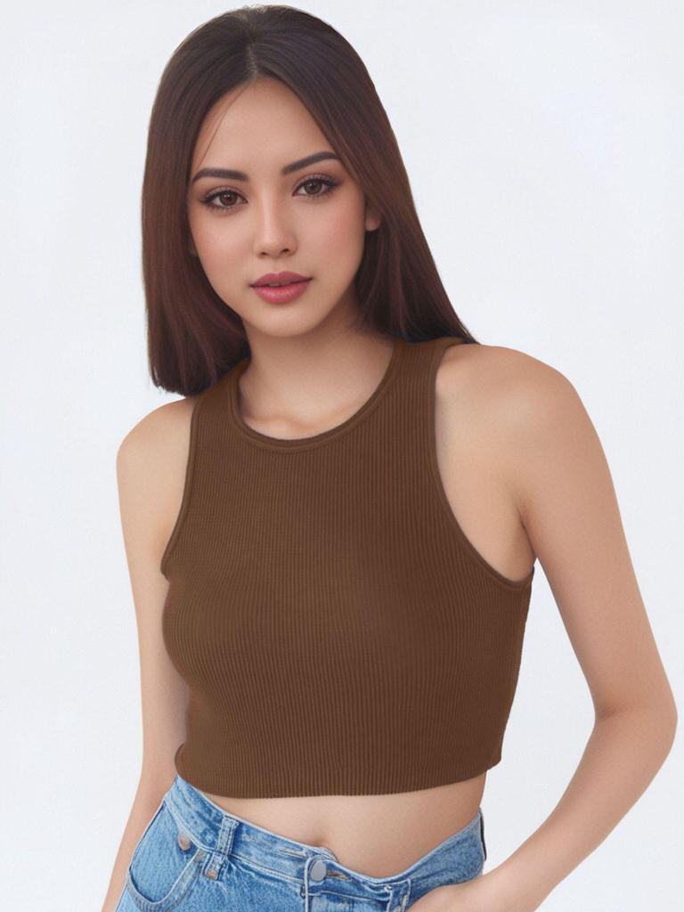 Женский быстросохнущий жилет для йоги без рукавов - закрытый фитнес-топ 