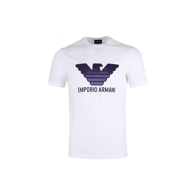 EMPORIO ARMANI T-Shirts Men's White Crew Neck Moderate 3H1T67-1J30Z-0100