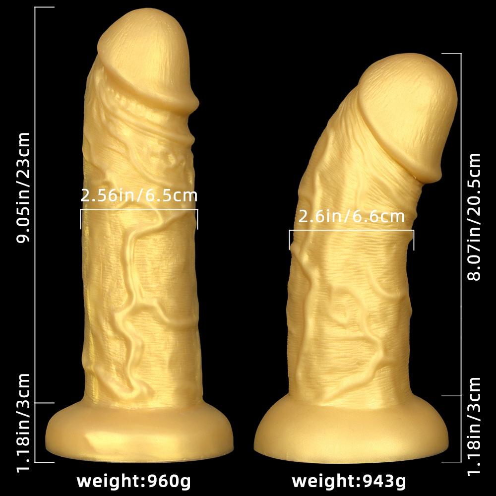 Реалистичный фаллоимитатор с присоской, огромные фаллоимитаторы, секс-игрушки для женщин и мужчин, искусственный член, большой золотой пенис, анальная Анальная пробка, эротическая