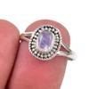 Natural Rainbow Moonstone Gemstone Handmade 925 Sterling Silver Ring Size 7 p2H70