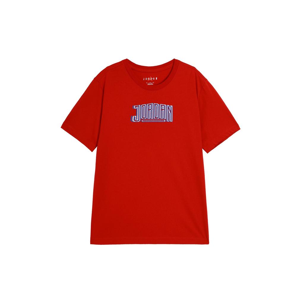 Jordan Sport T Shirts Men's Red Crew Neck Moderate Straight Fit DA9915-687