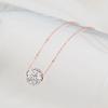 14K Rose Gold Necklace Birthstone Color Mirror Ball (Choose 1)