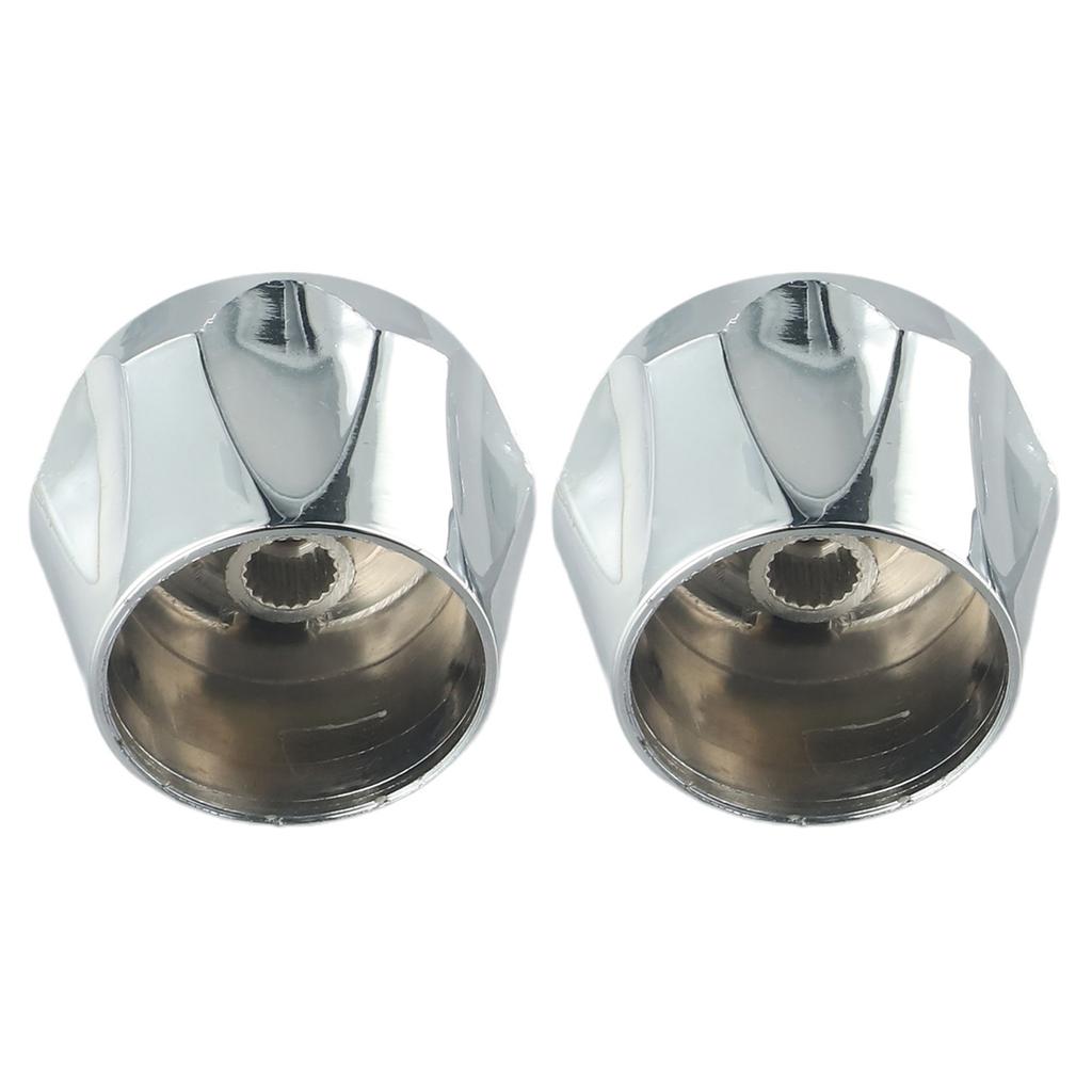 2pcs Copper Valve Faucet Handle Handwheel ABS Blue Handwheel