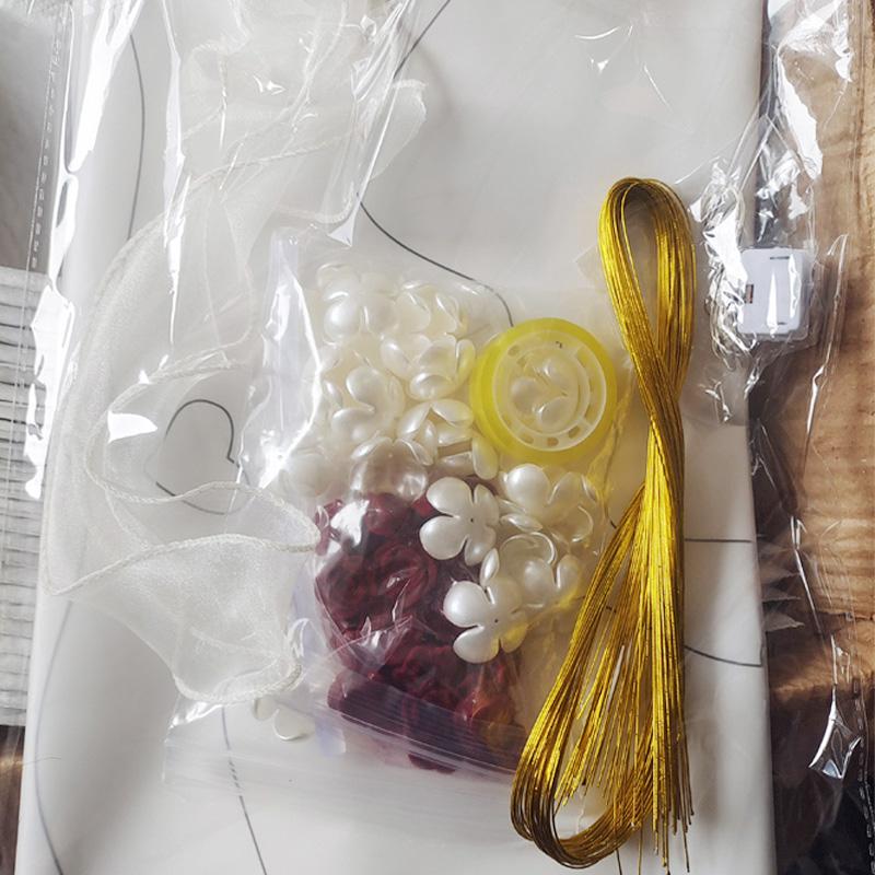 1Set DIY Rose Flower Material Bag Bouquet Not Withering Gift Wedding Party Handmade