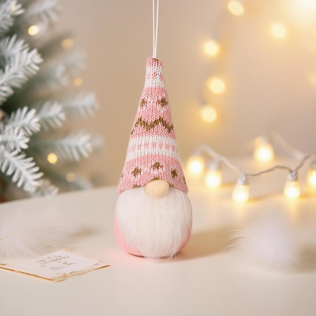 Mingguan Colorful Knitted Gnome Ornaments - Faceless Old Man Christmas Decorations