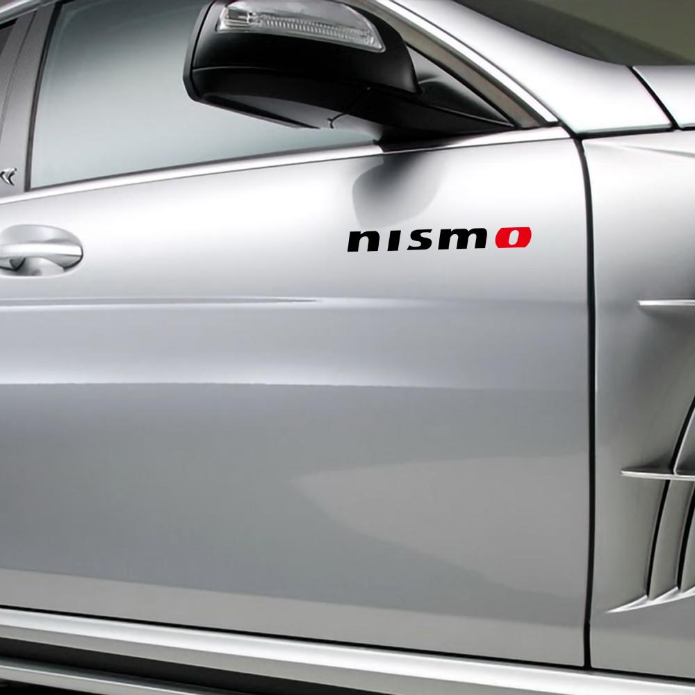 BQCABI1 2PCS Car Vinyl Reflective Sticker Rearview Mirror Body Door Decor Decal For Nissan Nismo X-Trail Qashqai Sylphy Note GTR Leaf