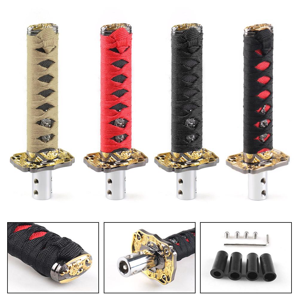 Универсальный 150 мм/200 мм/260 мм JDM Катана Самурайский меч ручка переключения передач с адаптерами ручка переключения передач