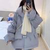 Пуховик для миниатюрных женщин в корейском стиле - Свободное пальто-дафлкот, Пальто-булочка для осени и зимы
