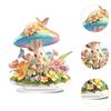 2D Bunny Ornament Acrylic Rabbit Design for Festive Tabletop Display