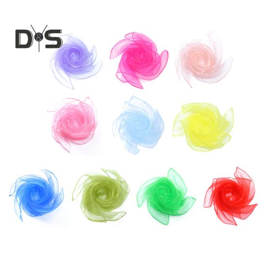 12 шт. танцевальных шарфов для детей, квадратный шарф для жонглирования для младенцев, малышей, детей, аксессуары для ритма и движения для фокусов и представлений