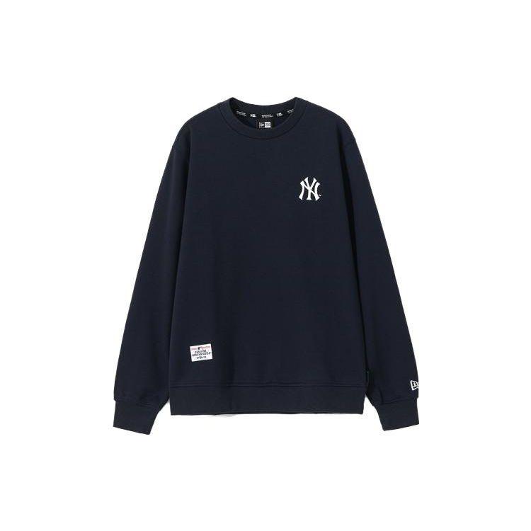 New Era FW23 MLB Нью-Йорк Янкис Логотип Повседневный свитшот с круглым вырезом с длинным рукавом Унисекс свитшот Темно-синий 12715372