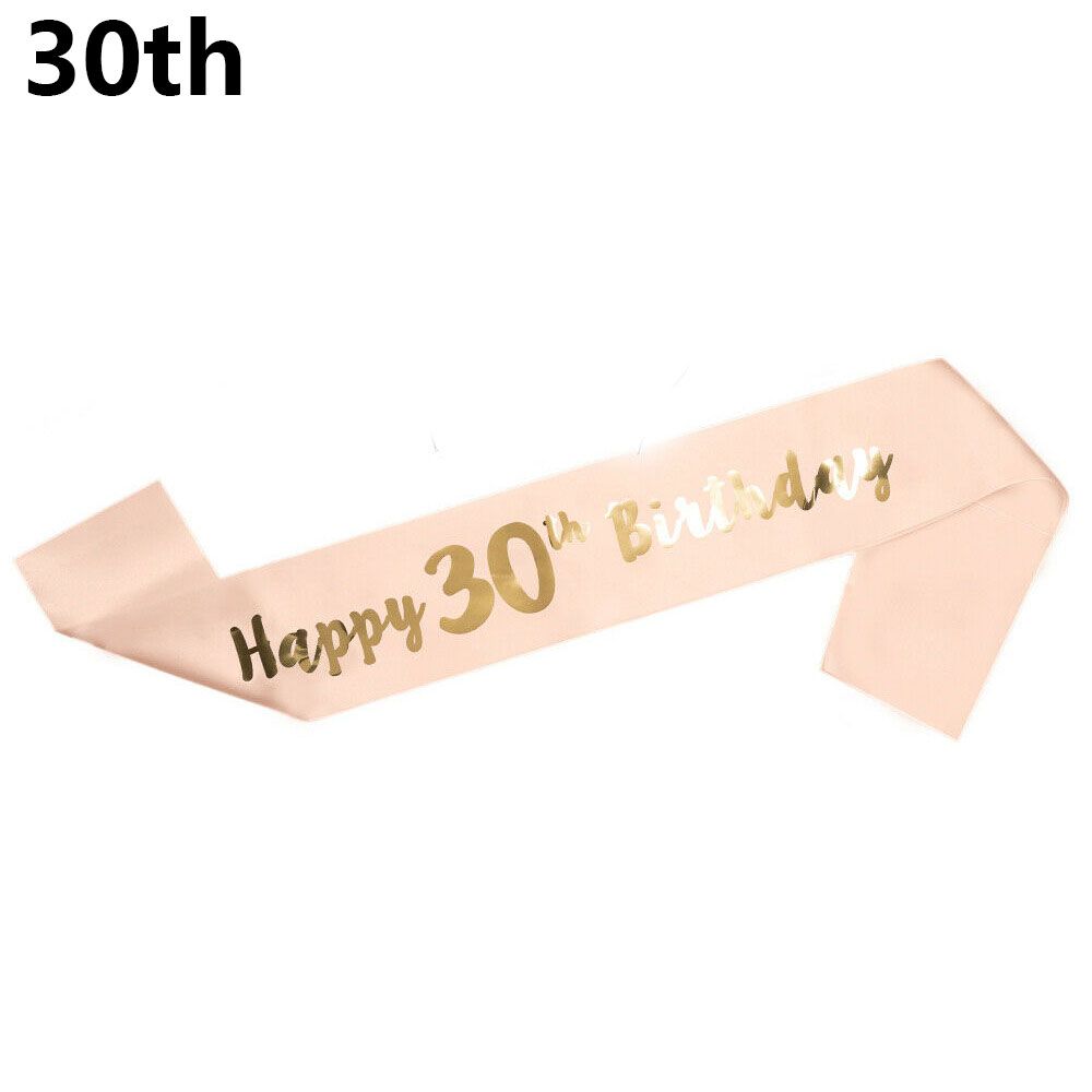 Party Decoration Rose Gold Mom Favor Gift Birthday Funny Sash Birthday Girl Happy 18/21/30/40/50/60