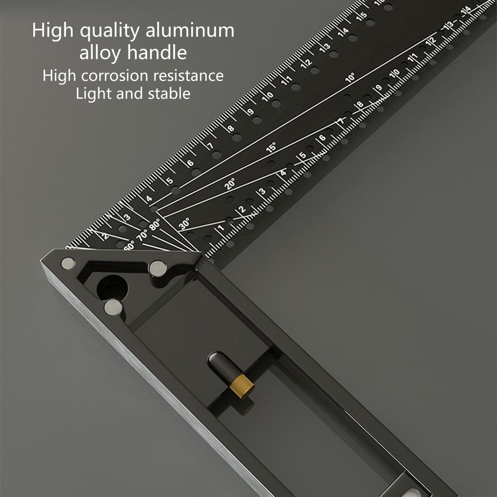 Carpenter Square Tool, Combination Square 12Inch/300mm, 15.7Inch/400mm, Angle Ruler,L Shape Square Ruler