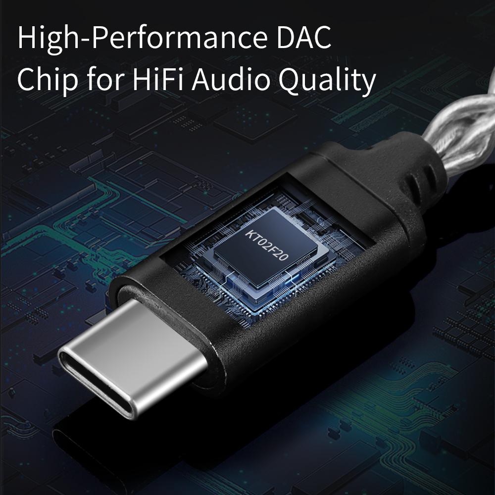 QKZ CX31993 USB Type-C на 3,5 мм аудиоинтерфейс Усилитель для наушников HiFi ЦАП Усилитель звука для наушников 32 бит 384 кГц аудиоадаптер