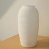 Korean White Ceramic Flower Vase Centerpiece for Silk Flowers (Hydroponic)