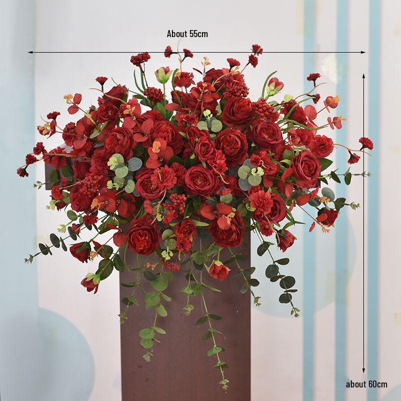 Luxury Business Podium Stand with Artificial Flower Decoration: Perfect for Speeches or Kindergarten Events