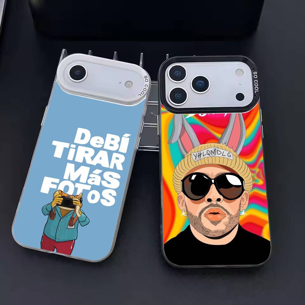 DTMF Debi Tirar Mas Fotos Bad Bunny Phone Case For iPhone 17,16,15,14,13,12,11,Pro Max,Plus black Candy Silver Cover