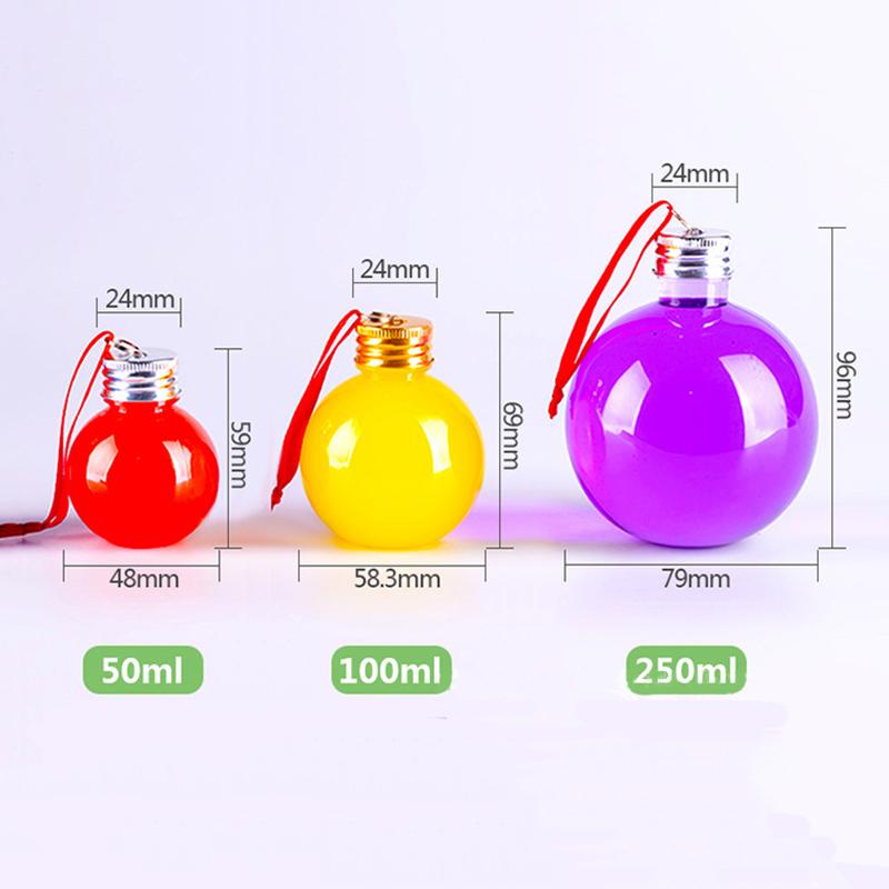 Рождественский шар Молоко Чай Сок Холодный напиток Вода Бутылка для напитков Алкоголь Заполненный Рождественский елочный орнамент Украшение для дома и улицы