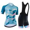 Womens Cycling Jersey Shorts Set Breathable Quick-Dry Bike Outfit Road Mountain Riding