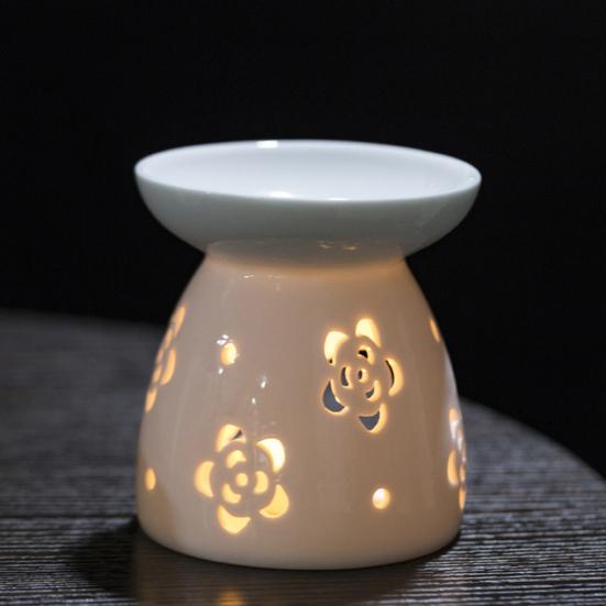 Керамический подсвечник для чайных свечей, большая емкость, горелка для эфирного масла, термостойкий воск