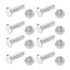 100 Pairs M2 Rivet Set Stainless Steel Flat Round Hex Socket Head Stud Set for Construction Woodworking 3 X 11 X 6mm