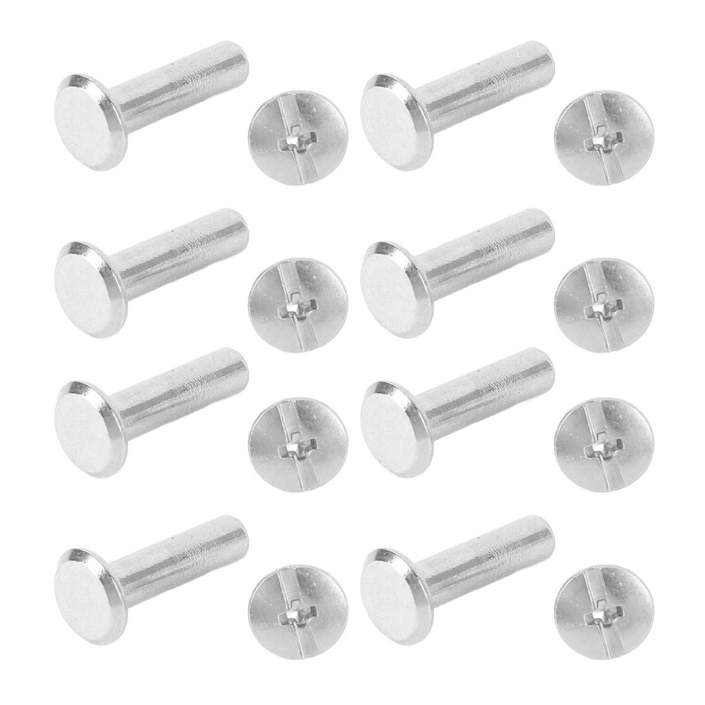 100 Pairs M2 Rivet Set Stainless Steel Flat Round Hex Socket Head Stud Set for Construction Woodworking 3 X 11 X 6mm