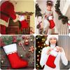 1pc Red Felt Christmas Stockings Bulk Xmas Fireplace Santa Socks Christmas Tree Hanging Stockings Decoration Gift Packing
