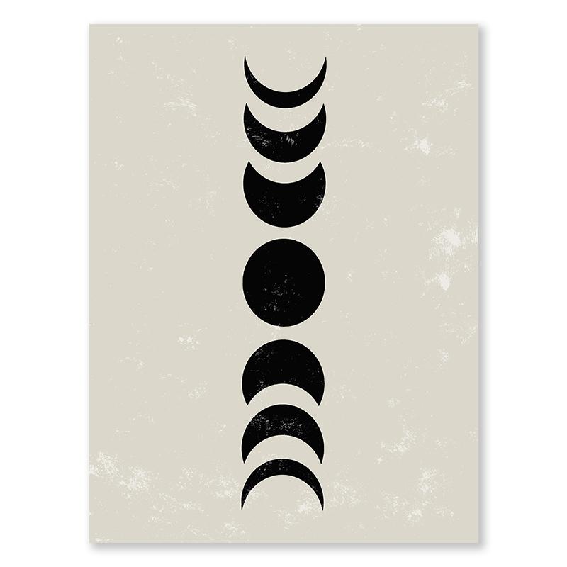 Black Skull Creative Wall Art Moon Kitten Scandinavian Poster Halloween Canvas Painting Wall Living Room Home Decoration