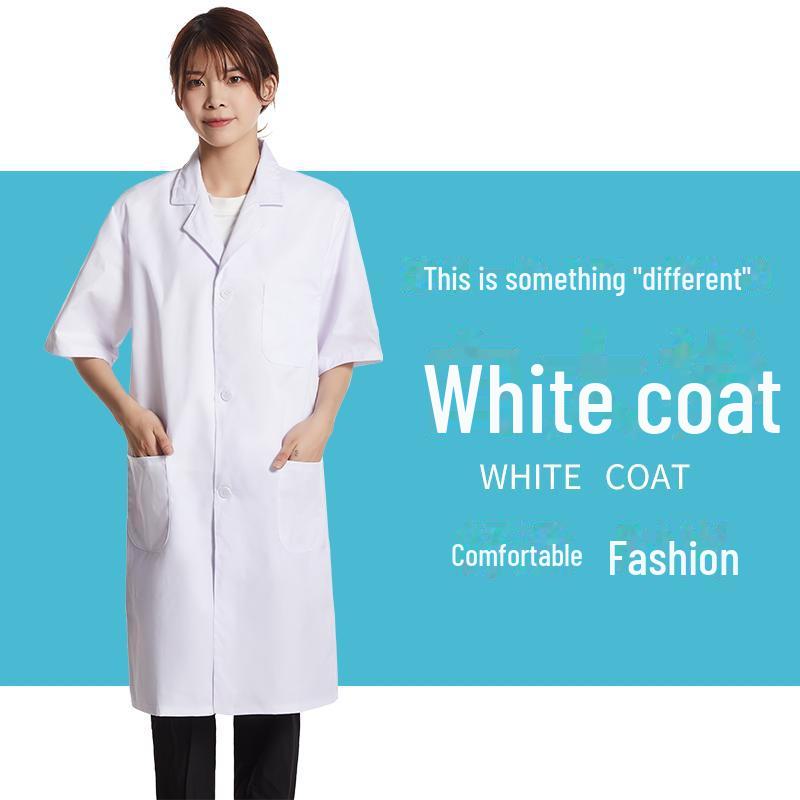 Утолщенное белое пальто: Длинный рукав унисекс лабораторный/докторский/пищевой/рабочий защитный халат
