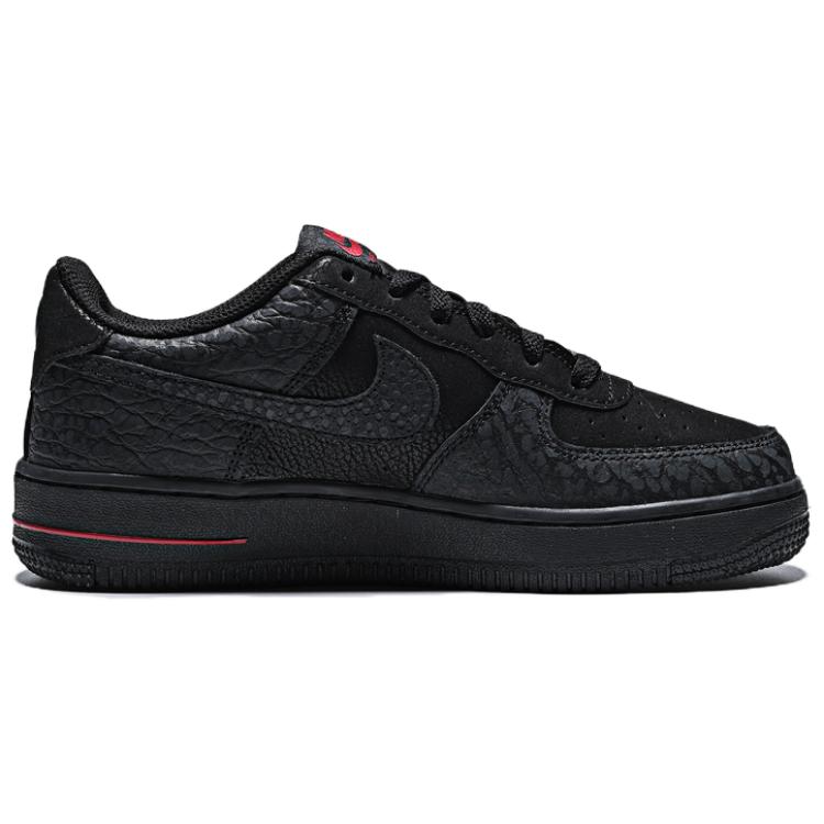 Nike Кроссовки Nike Air Force 1 GS Черно-серые с красным для детей IV4452-010