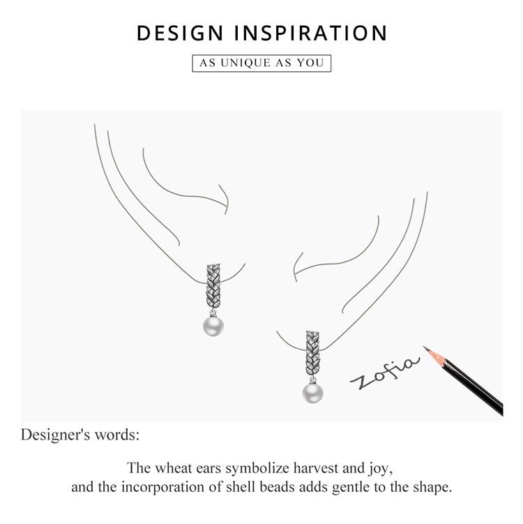 BISAER Женские серьги из 925 стерлингового серебра оригинального дизайна