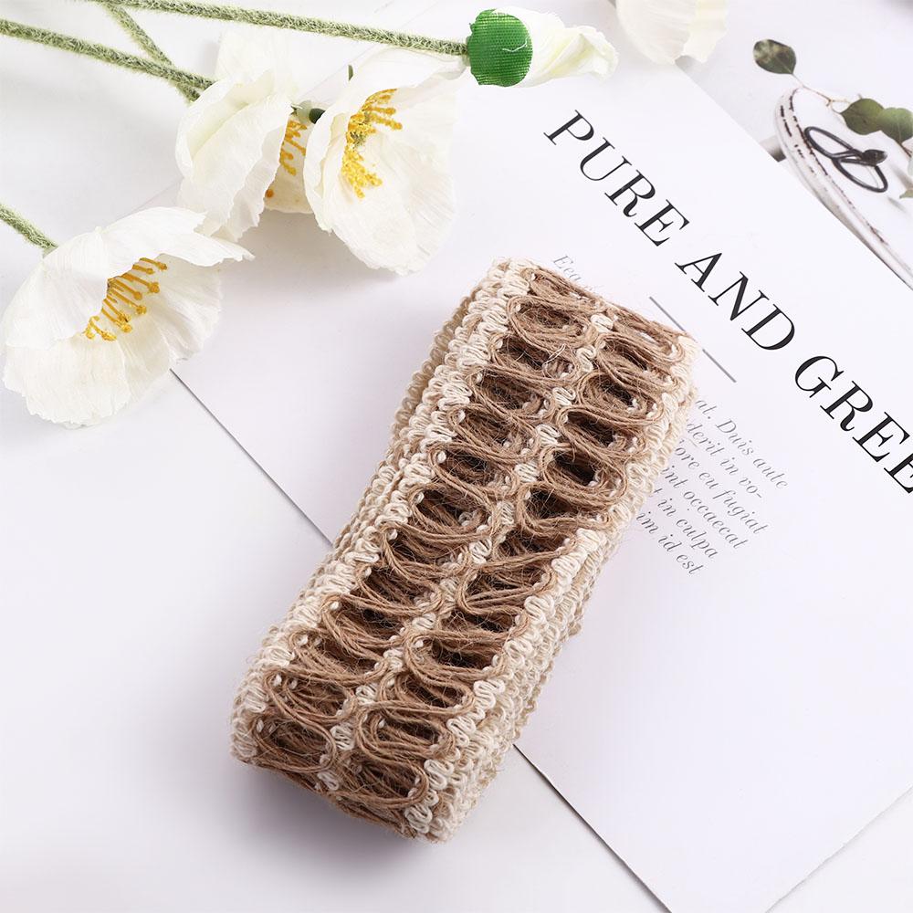 Pattern Woven Gift Wrapping Gift Box Decor Home Ornament DIY Scrapbook Hemp Rope Burlap Roll Jute Ribbon Wedding Party Supplies