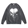 Skull Pattern Printed Autumn Winter Men's New Long-sleeved Pullover Round Neck Sweatshirt