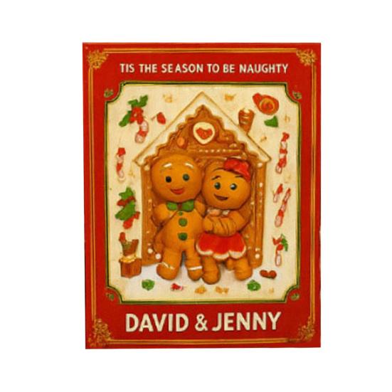 Gingerbread Couple Christmas Advent Calendar 2025 24 Day Countdown Box Acrylic Ornaments Hanging Tree Decor for Xmas Holiday Home Decoration