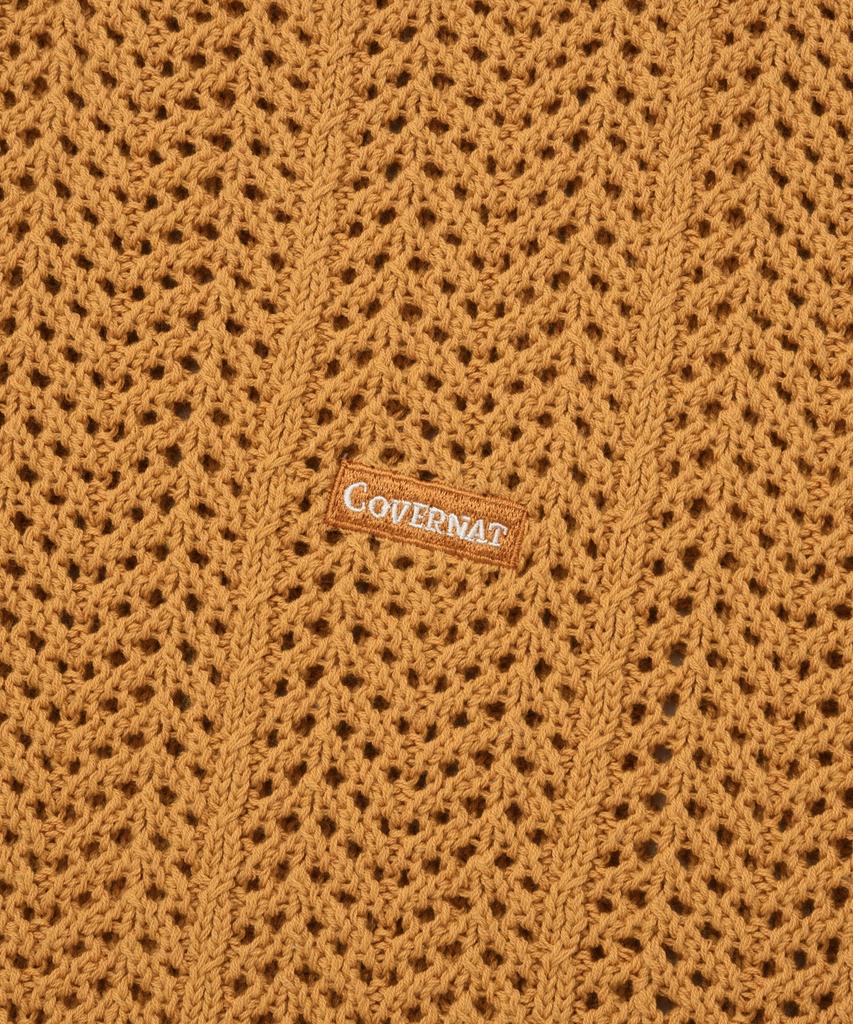 COVERNAT Cable Round Half Knit Orange