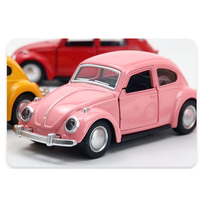 Alloy Car Model Beetle Vintage Door Opening Children'S Toy Motorcar Cake Decoration Collection Accessories For Boy Gift