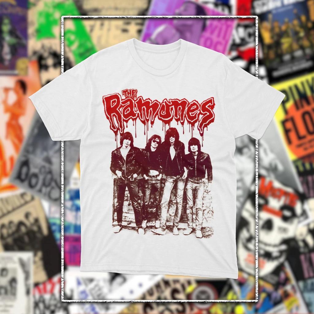 The Ramones Band Punk Rock 50th Anniversary Unisex Women T Shirt Unisex Cotton Short Sleeve Y2k Oversized Vintage Tees Popular Tops