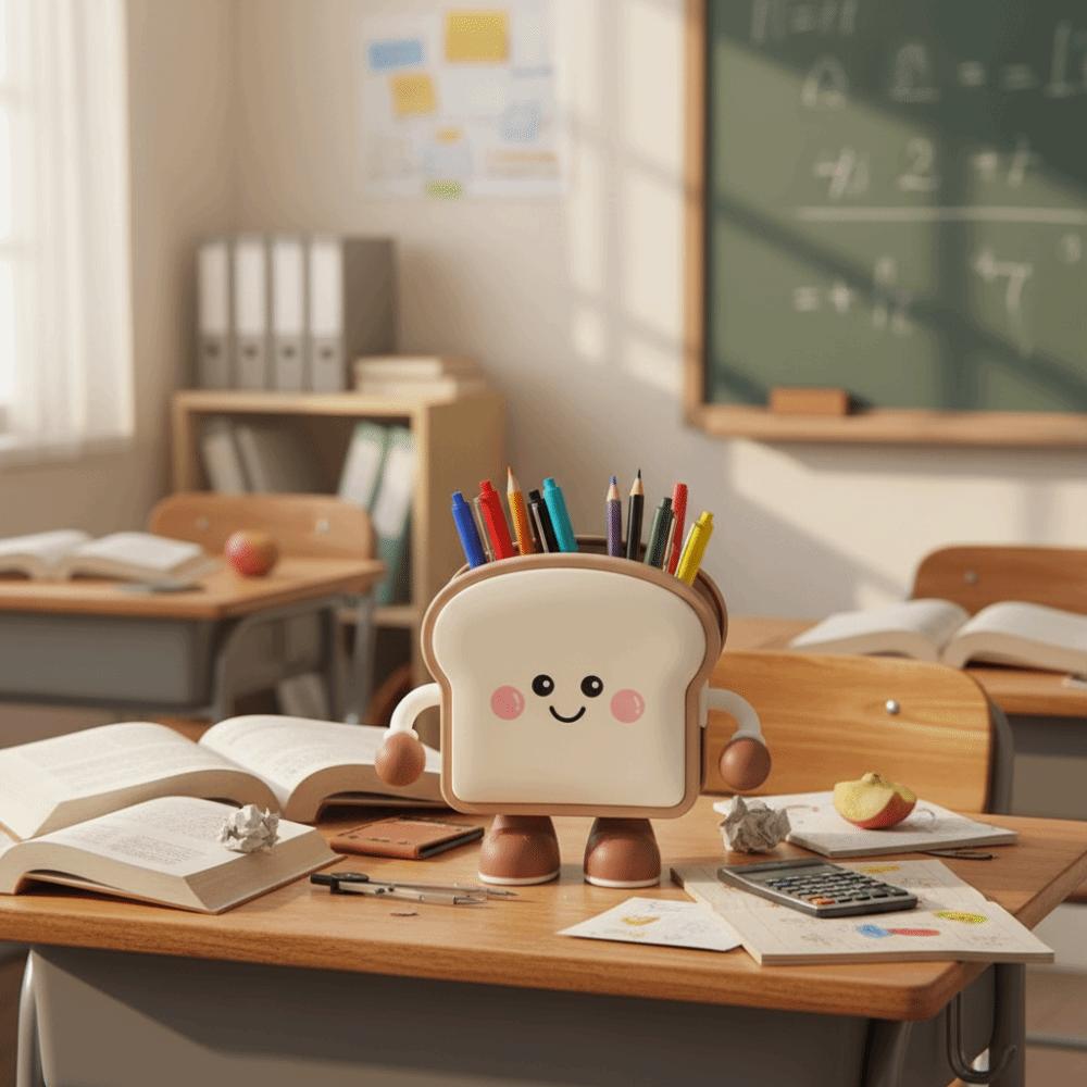 Biscuit Design Pen Container Bread Design Desktop Organizer Container Organizer Pen Holder School