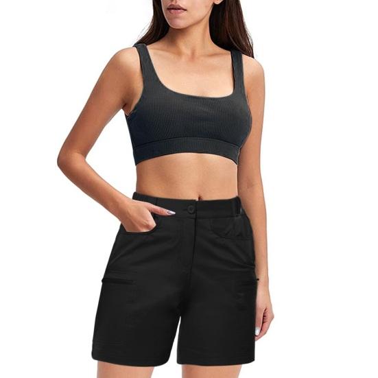 Женские шорты-бермуды, эластичные шорты для походов с высокой талией и карманами, повседневные быстросохнущие шорты для гольфа для летнего активного отдыха