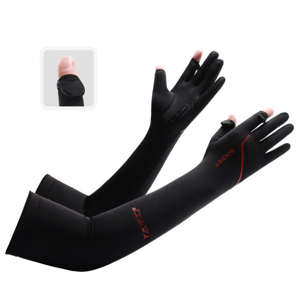 Cooling Sun Protection Sleeves Breathable Summer Flip-Top Glove Long Arm Sleeves Summer