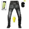 Men's Vintage Kevlar Motorcycle Jeans - Elastic, Fall-Resistant Riding Pants