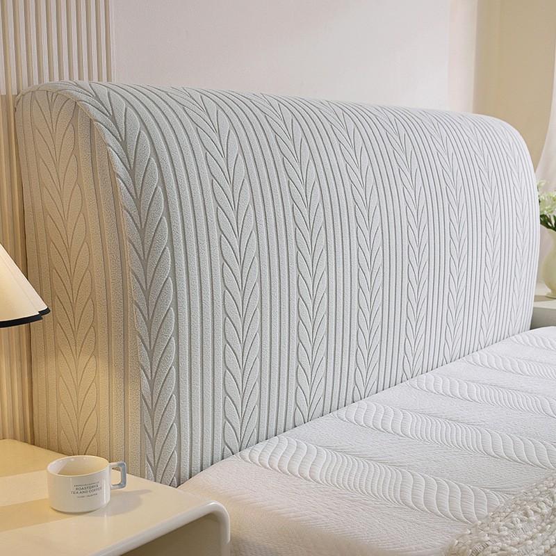 Thick Headboard Cover All-Season Soft Backrest Protector Dustproof Fits 120-240cm Headboards Simple Style