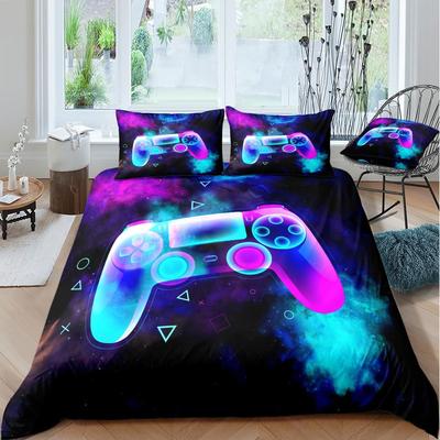 Игровые комплекты постельного белья для мальчиков, игровой комплект пододеяльника, покрывало для видеоигр, игровой дизайн, комплект постельного белья с наволочкой