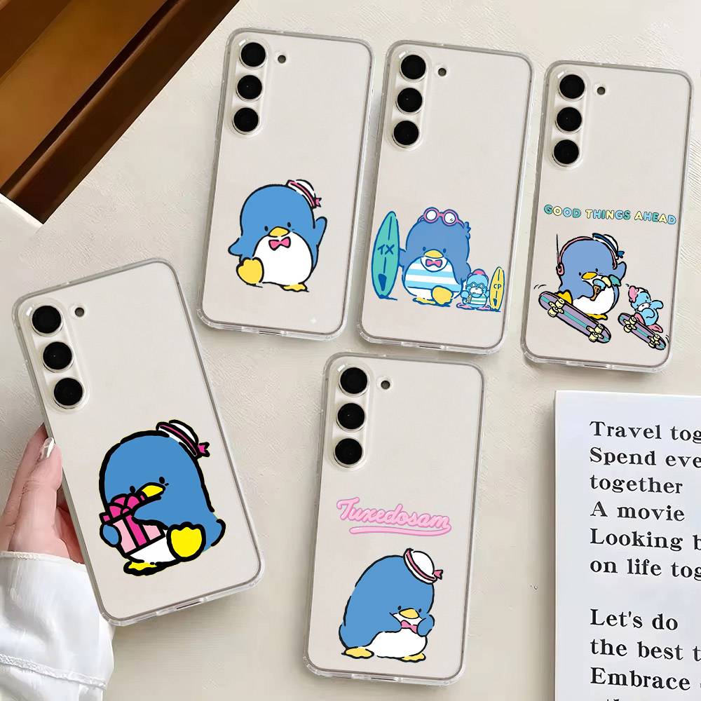 Милый Чехол-Смокинг Сэм для Samsung Galaxy S21 S22 S23 S24 S25ULTRA FE Ultra Plus5G A52S Прозрачный Чехол